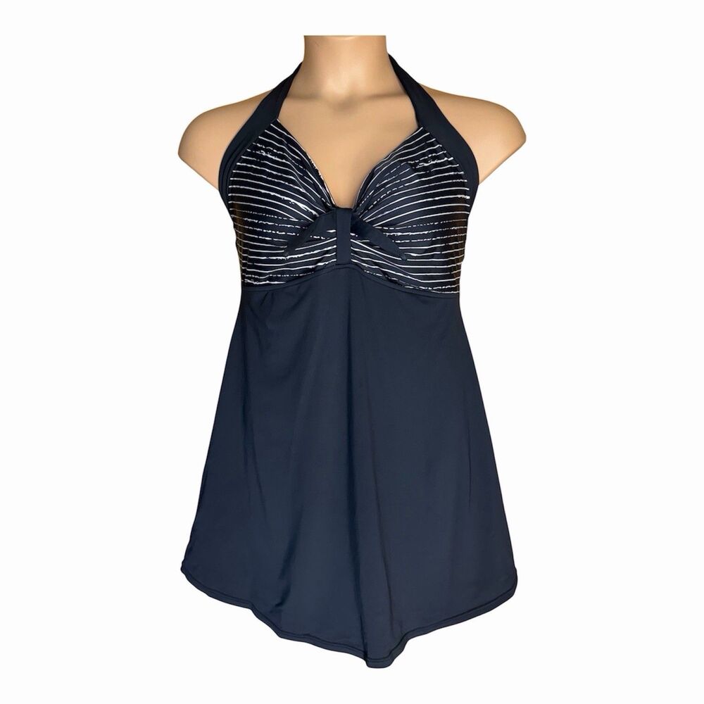 COCOSHIP Women’s Vintage Style Sailor Swimsuit One Piece Swim Dress Size 18